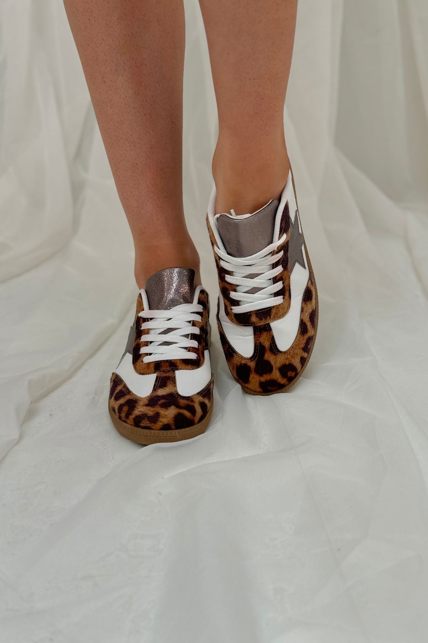 Cathy Star Trainers In Leopard Print