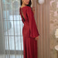 Alana Keyhole Back Dress In Red