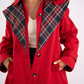 Love Laura Trench Coat With Scarf In Red