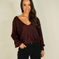 Kendra Leopard Print Jumper In Bordeaux