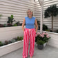 Kiera Striped Trousers In Pink Mix