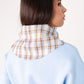 Ally Check Neck Scarf In Beige Mix