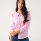 Ally Frill Collar Shirt In Pink