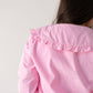 Ally Frill Collar Shirt In Pink