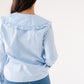 Ally Frill Collar Shirt In Sky Blue