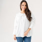 Ally Frill Collar Shirt In Cream