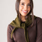 Ally Knit Neck Scarf In Khaki