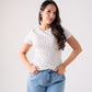 Ally Polka Dot T-Shirt In Neutral