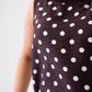 Ally Polka Dot Vest Top In Chocolate
