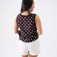 Ally Polka Dot Vest Top In Chocolate