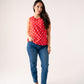 Ally Polka Dot Vest Top In Red