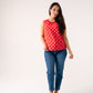 Ally Polka Dot Vest Top In Red