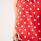 Ally Polka Dot Vest Top In Red