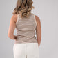 Ally Stripe Vest Top In Neutral