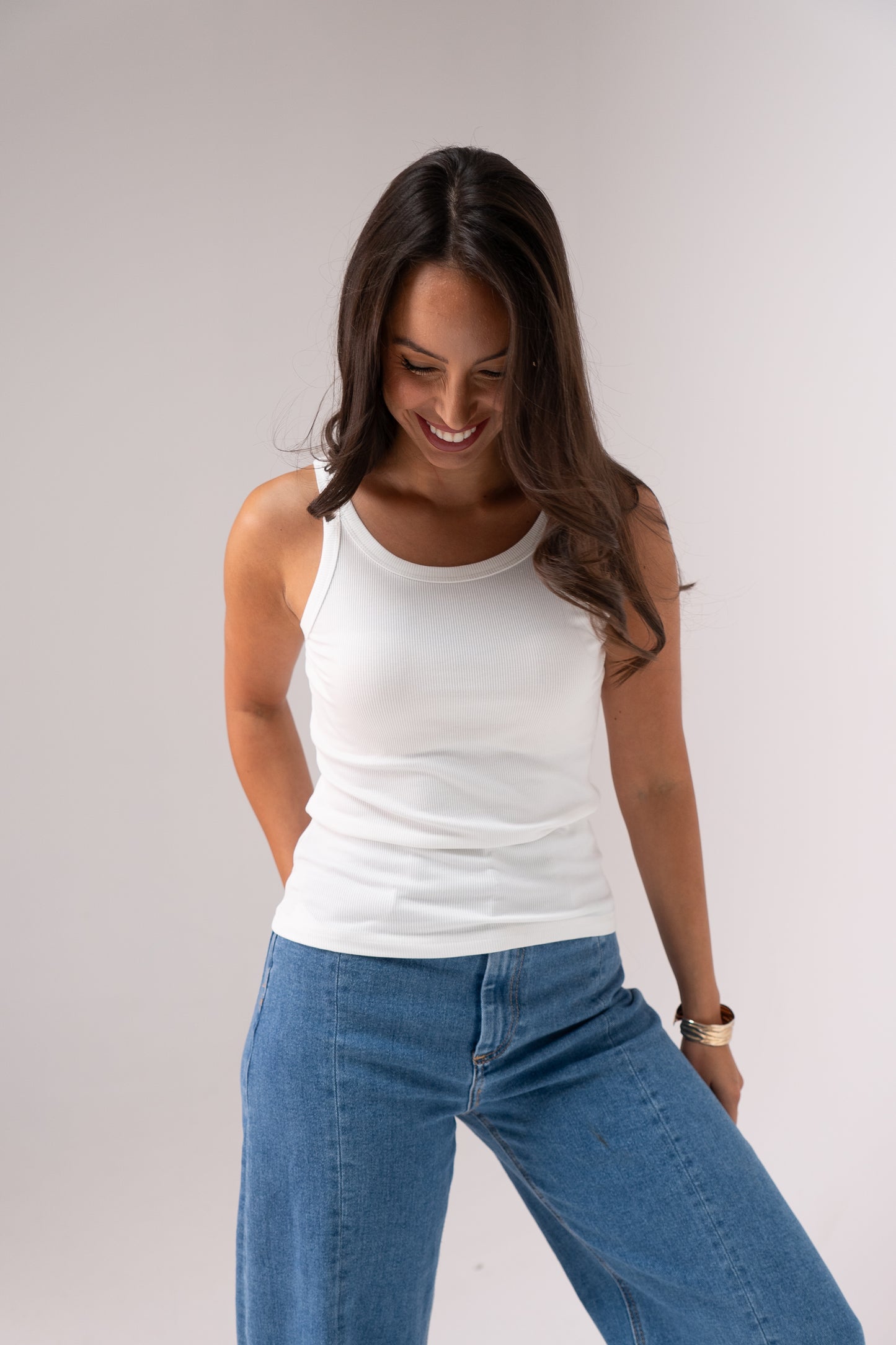 Ally Vest Top In White