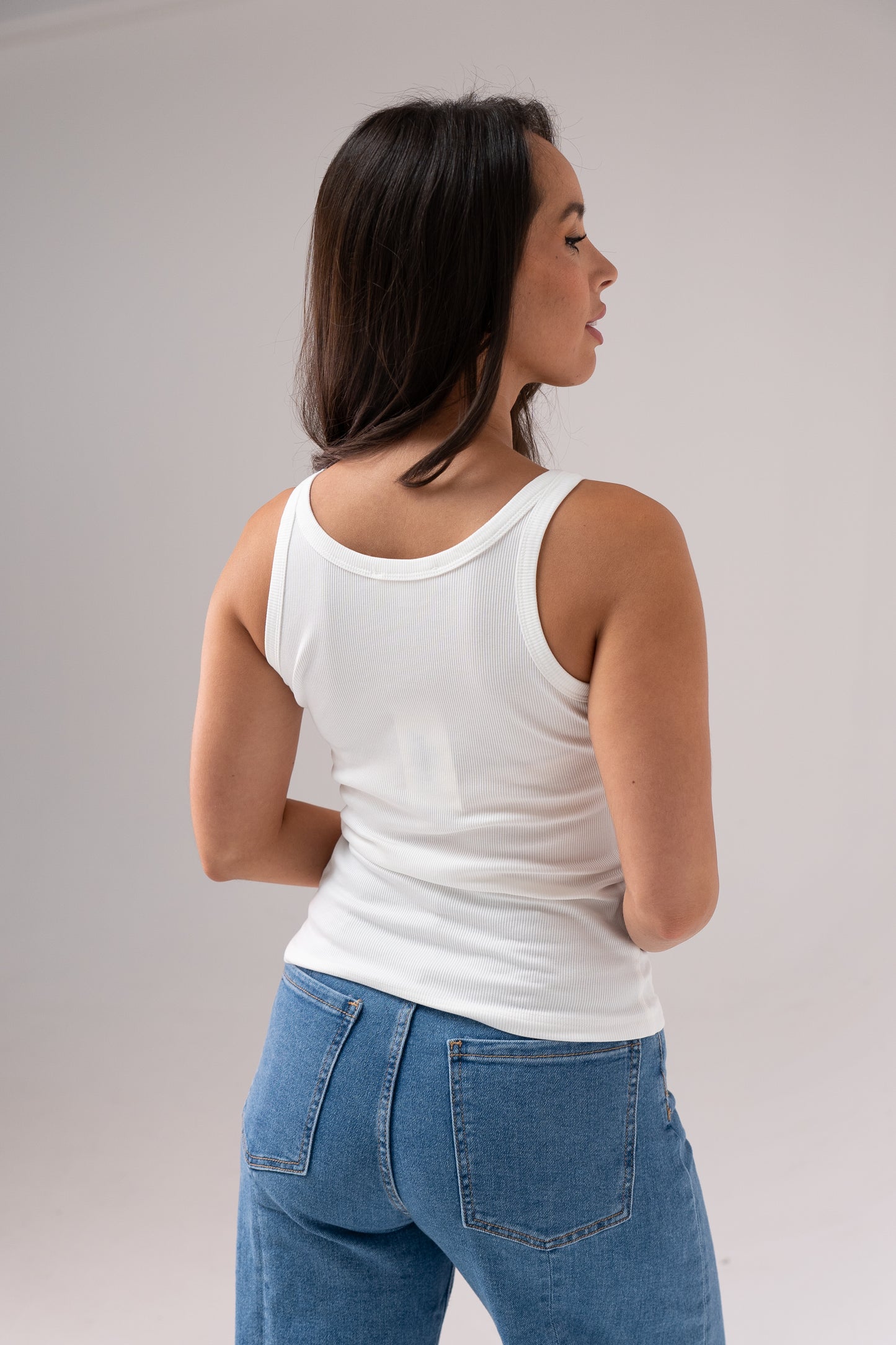 Ally Vest Top In White