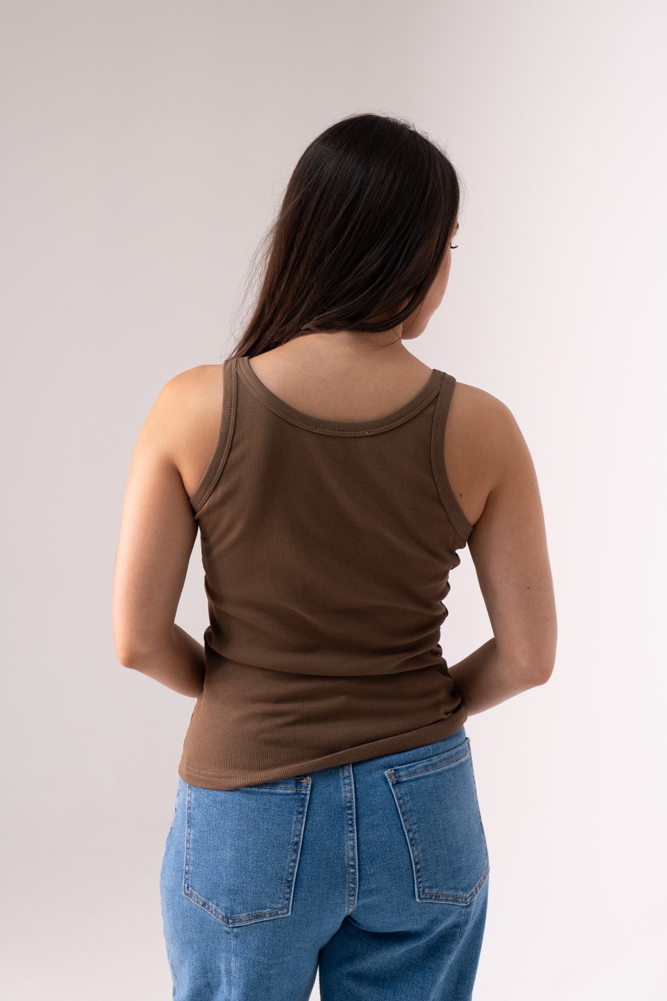 Ally Vest Top In Khaki