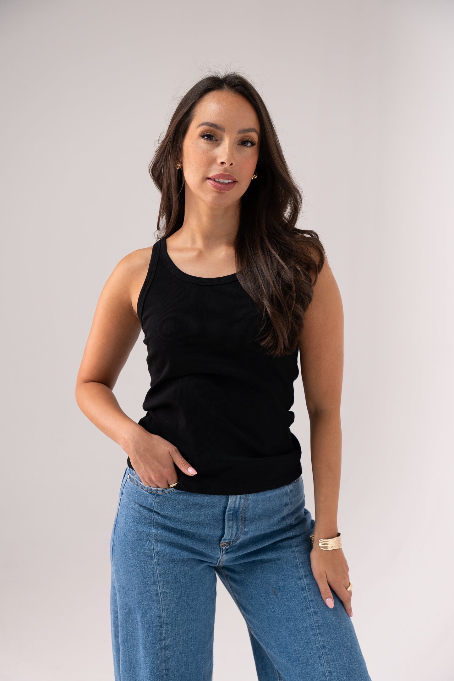 Ally Vest Top In Black