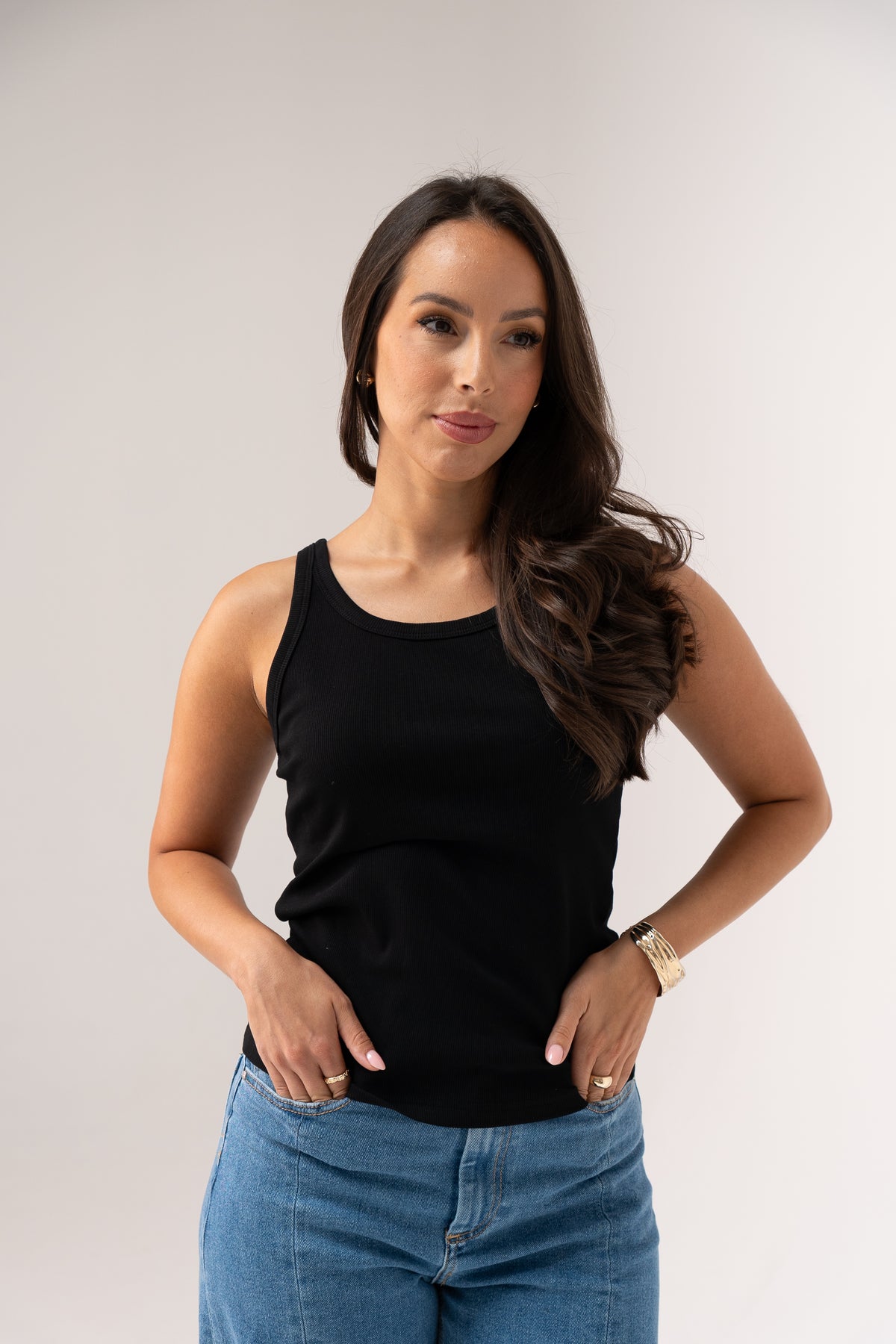 Ally Vest Top In Black