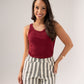 Ally Vest Top In Bordeaux