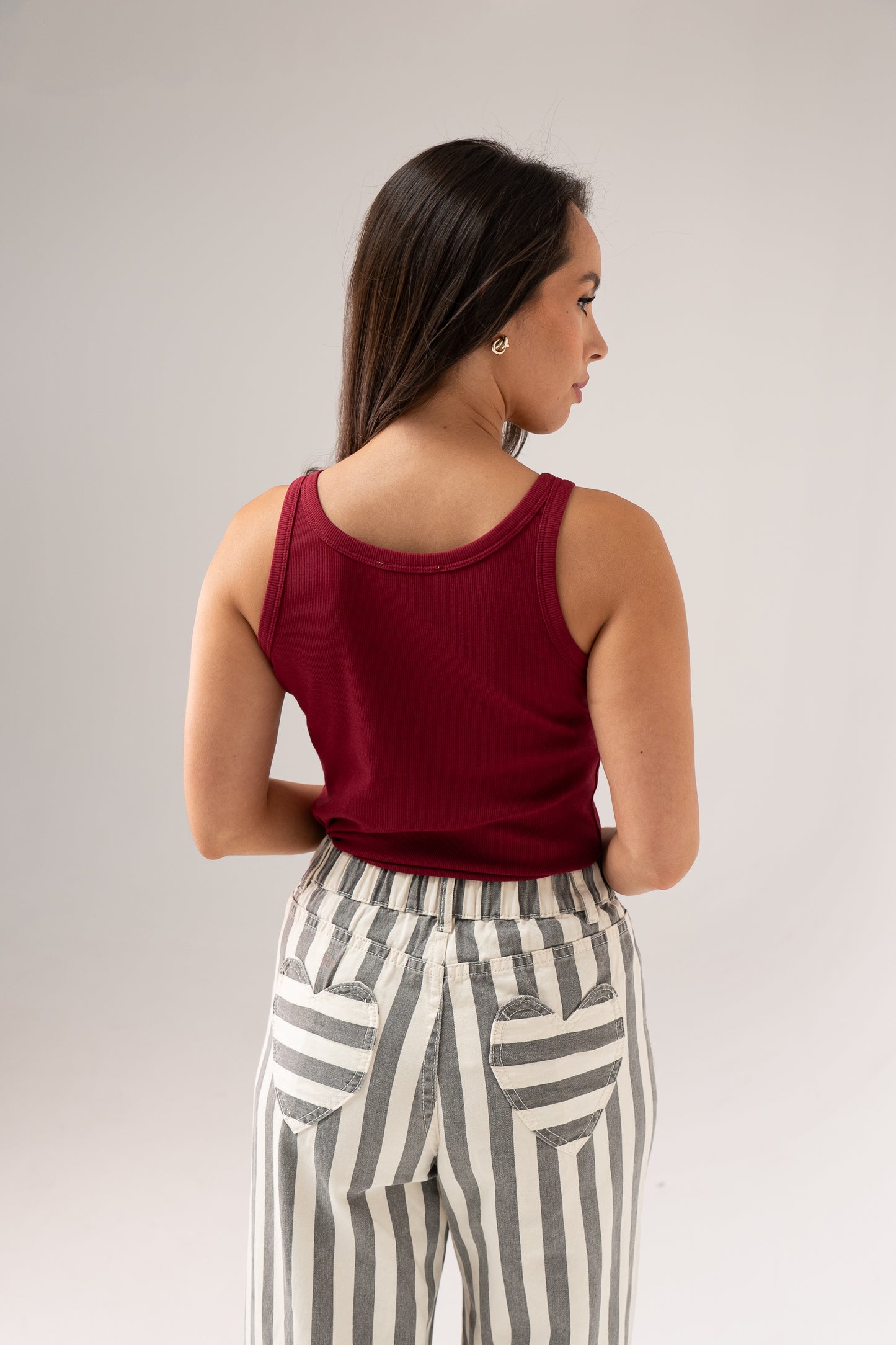 Ally Vest Top In Bordeaux