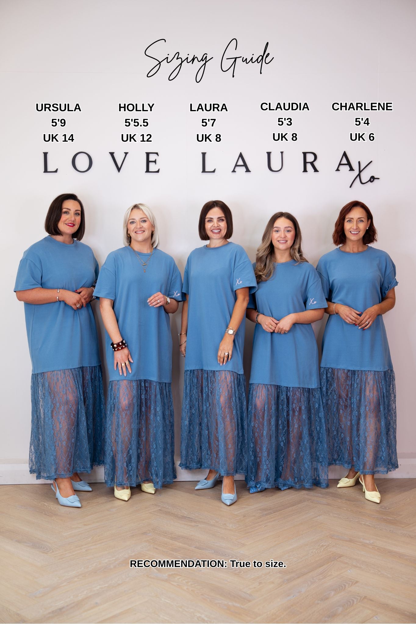 Love Laura Contrast T-Shirt Dress In Blue