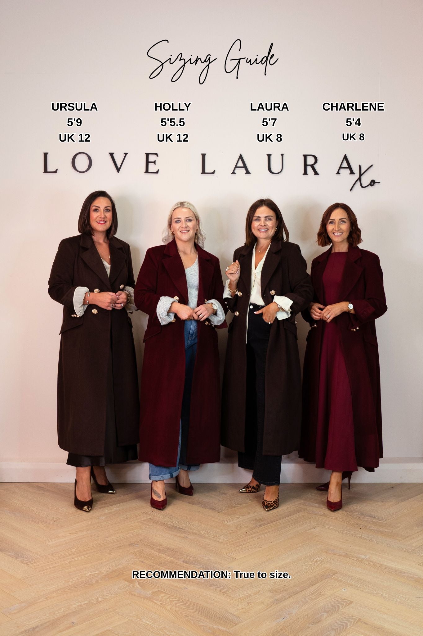 Love Laura Structured Coat In Bordeaux