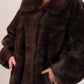 Love Laura Longline Faux Fur Coat In Chocolate