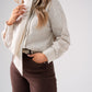 Love Laura Pinstripe Bow Blouse In Nude