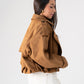 Caitlyn Faux Suede Jacket In Camel