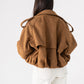 Caitlyn Faux Suede Jacket In Camel