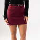 Caitlyn Belted Skort In Burgundy