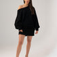 Caitlyn Longline Jumper In Black
