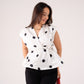 Caitlyn Polka Dot Peplum Top In Monochrome