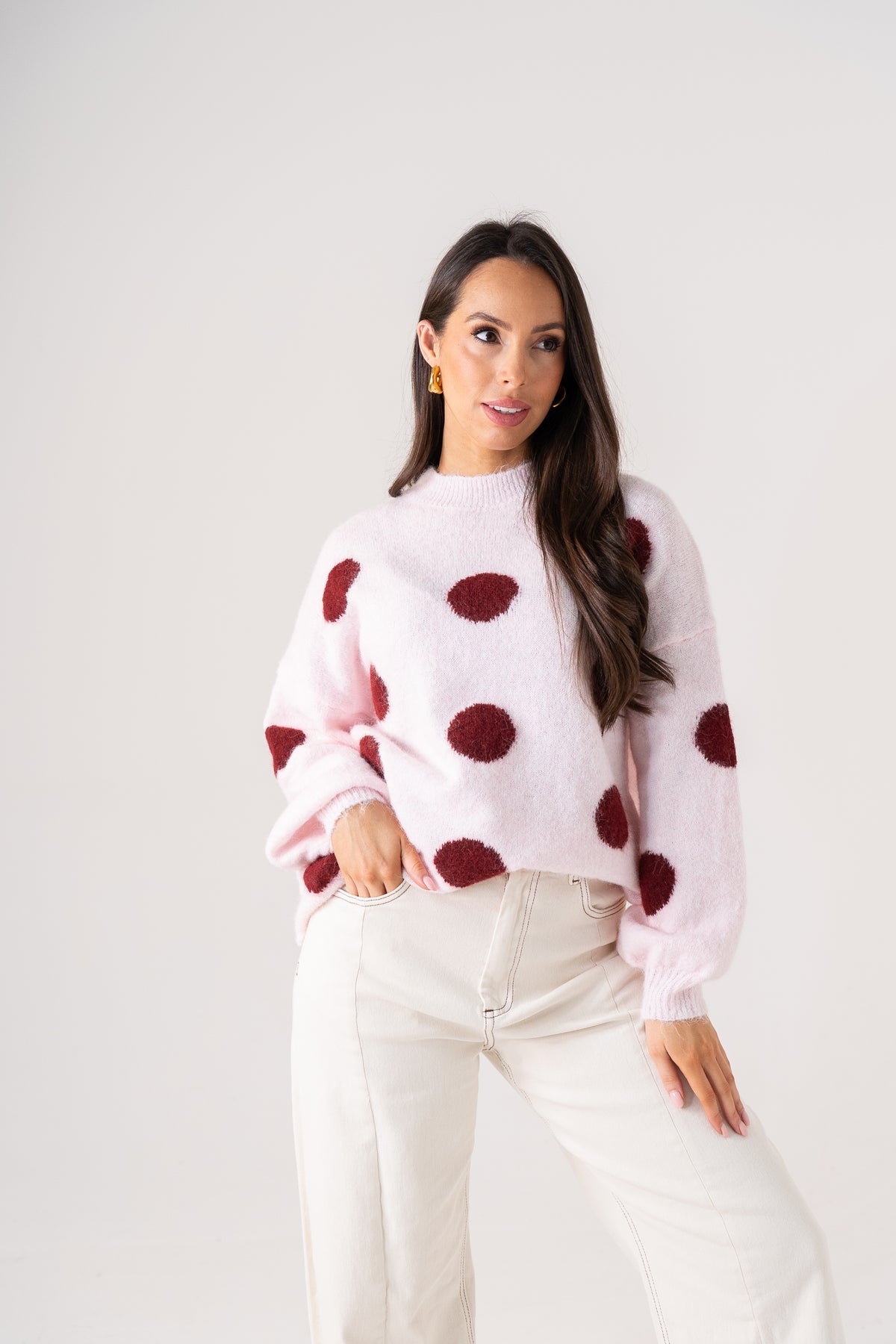 Caitlyn Spotted Jumper In Pink