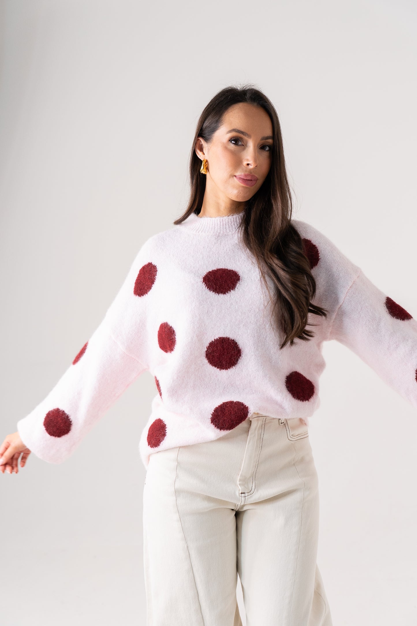 Caitlyn Spotted Jumper In Pink