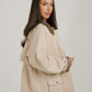 Caitlyn Leopard Contrast Trench Coat In Neutral