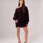 Caitlyn Longline Jumper In Burgundy