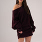 Caitlyn Longline Jumper In Burgundy
