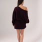 Caitlyn Longline Jumper In Burgundy