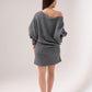 Caitlyn Longline Jumper In Grey