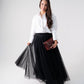 Carolyn Tulle Maxi Skirt In Black