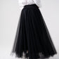 Carolyn Tulle Maxi Skirt In Black