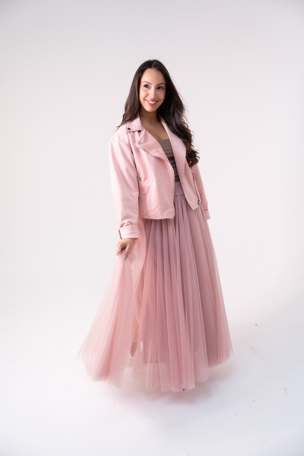 Carolyn Tulle Maxi Skirt In Pink