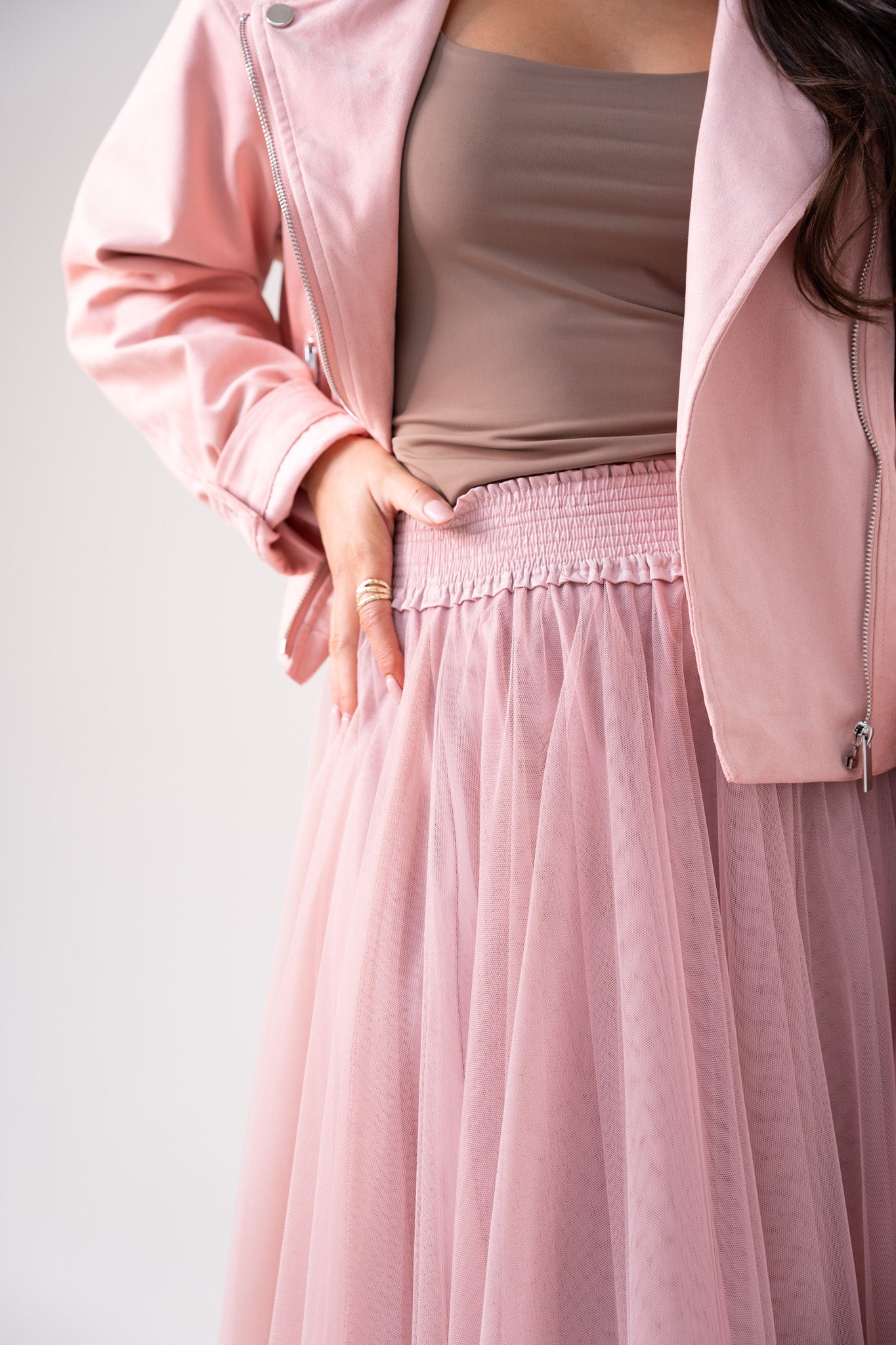 Carolyn Tulle Maxi Skirt In Pink