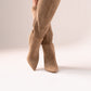 Cathy Faux Suede Heeled Boot In Taupe