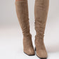 Cathy Faux Suede Knee Boot In Neutral