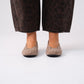 Cathy Faux Suede Lattice Pumps In Taupe