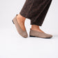 Cathy Faux Suede Lattice Pumps In Taupe