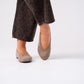 Cathy Faux Suede Lattice Pumps In Taupe
